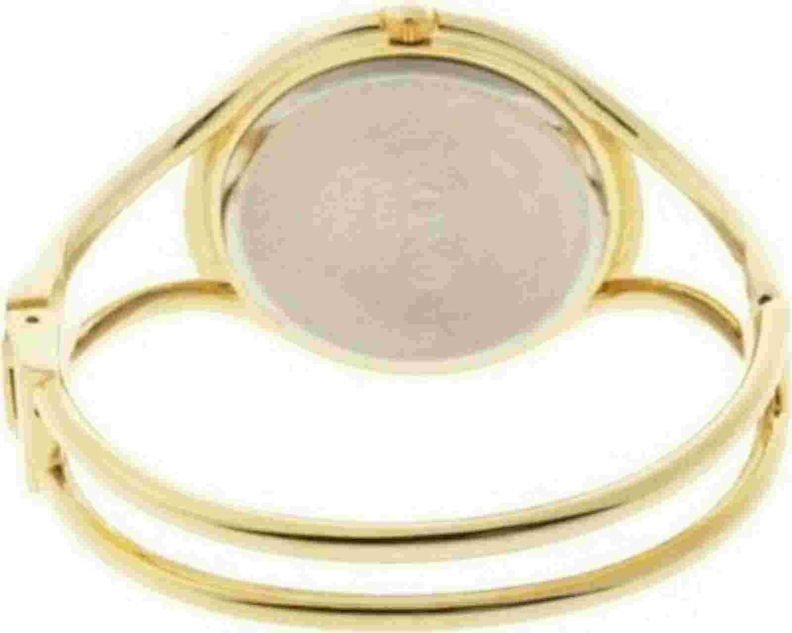 NEW XOXO XO1096 Women's Analog Silver Sunray Dial Yellow Gold Metal Bangle Watch