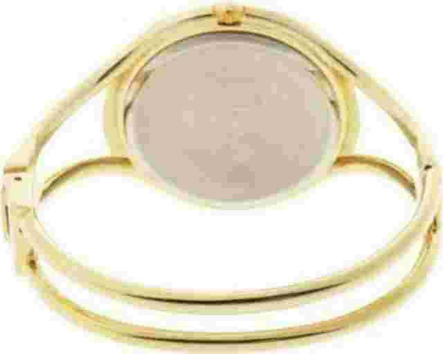 NEW XOXO XO1096 Women's Analog Silver Sunray Dial Yellow Gold Metal Bangle Watch