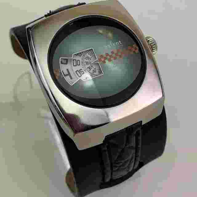 VTG Axcent Scandinavia Jump Hour Watch Mens Retro Stainless Bund Strap New Batt