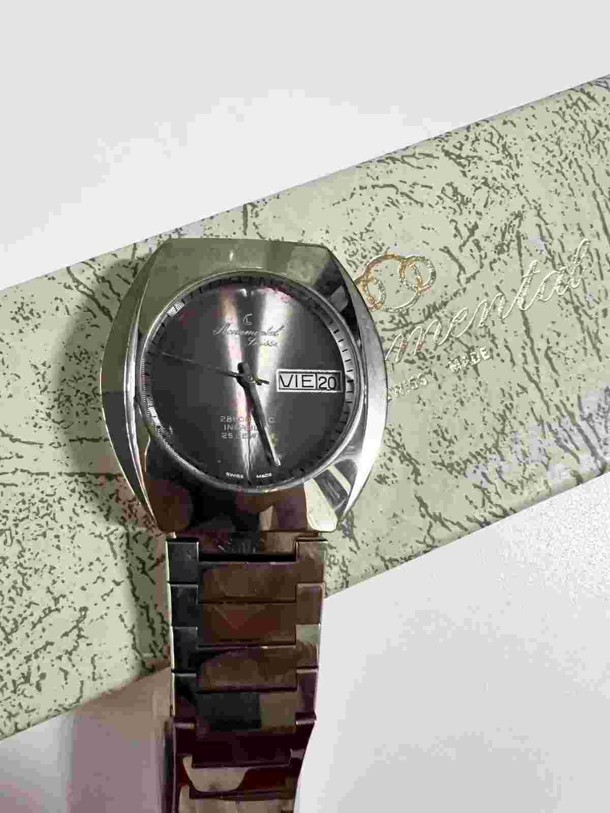 MONUMENTAL - Mechanic 25 Jewels 28800 OSC Incabloc 70-80s - NOS - Swiss Made