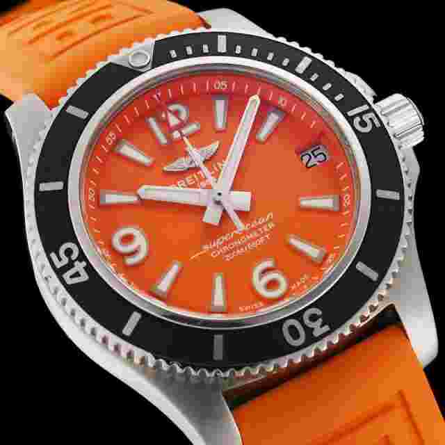 AUTH BREITLING WATCH SUPER OCEAN 36 DATE AUTOMATIC A17316 A17316D71O1S1 F/S