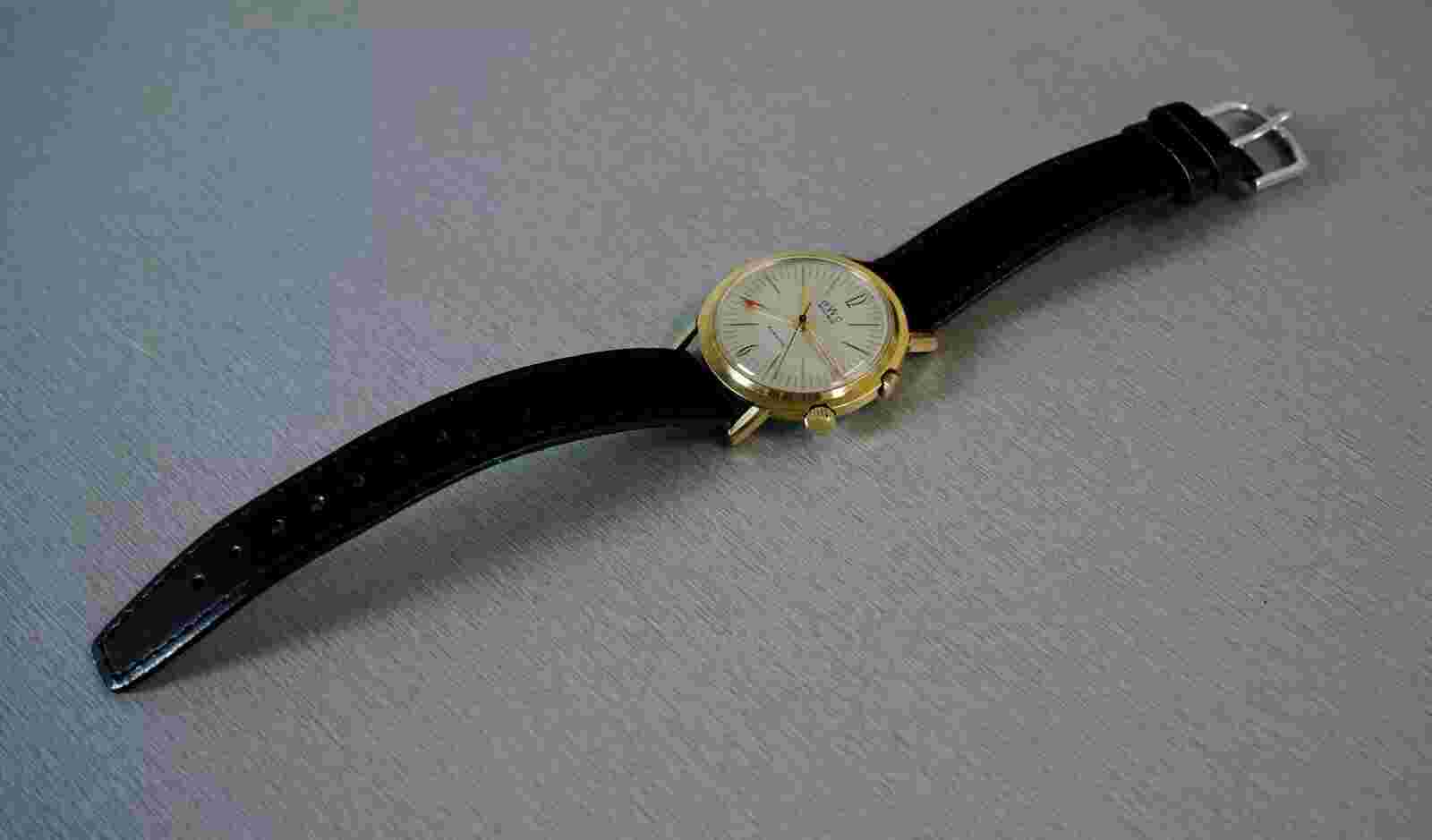 Elegant BWC Alertic Alarm Stainless Steel Men's Wristwatch Watch Vintage 1960s RARE