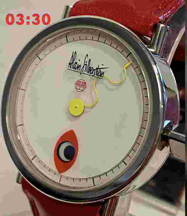 “Cyclops” Jump Hour Alain Silberstein Rotating ETA 2824 Auto Mens Watch__RARE!!!
