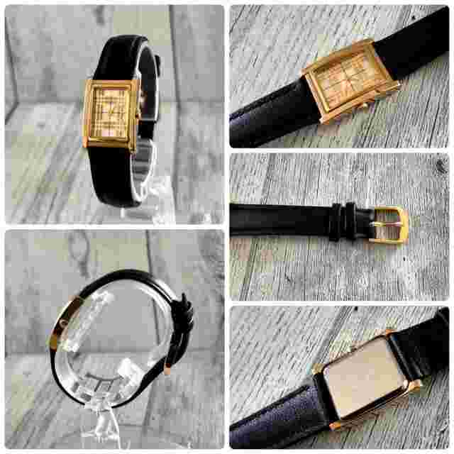 Burberrys watch square blue label rare
