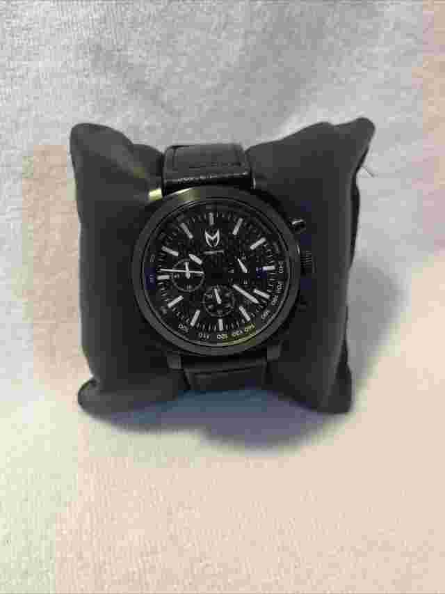 MSTR Black Men’s Chronograph Watch 100m Limited Edition 04/50 Toyo Dead Battery