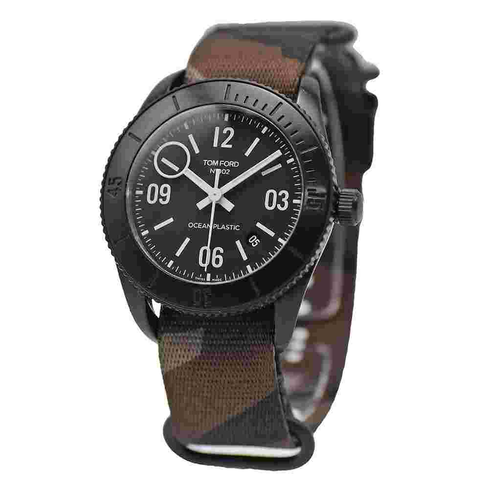 Tom Ford No.002 Ocean Plastic Sport Camo Automatic TF0120 Used Watch