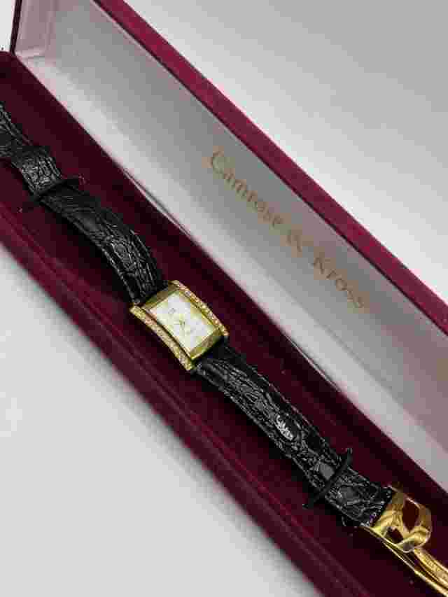 Camrose & Kross Jacqueline Kennedy Onassis  Watch Women Black Leather JBK [NEW]