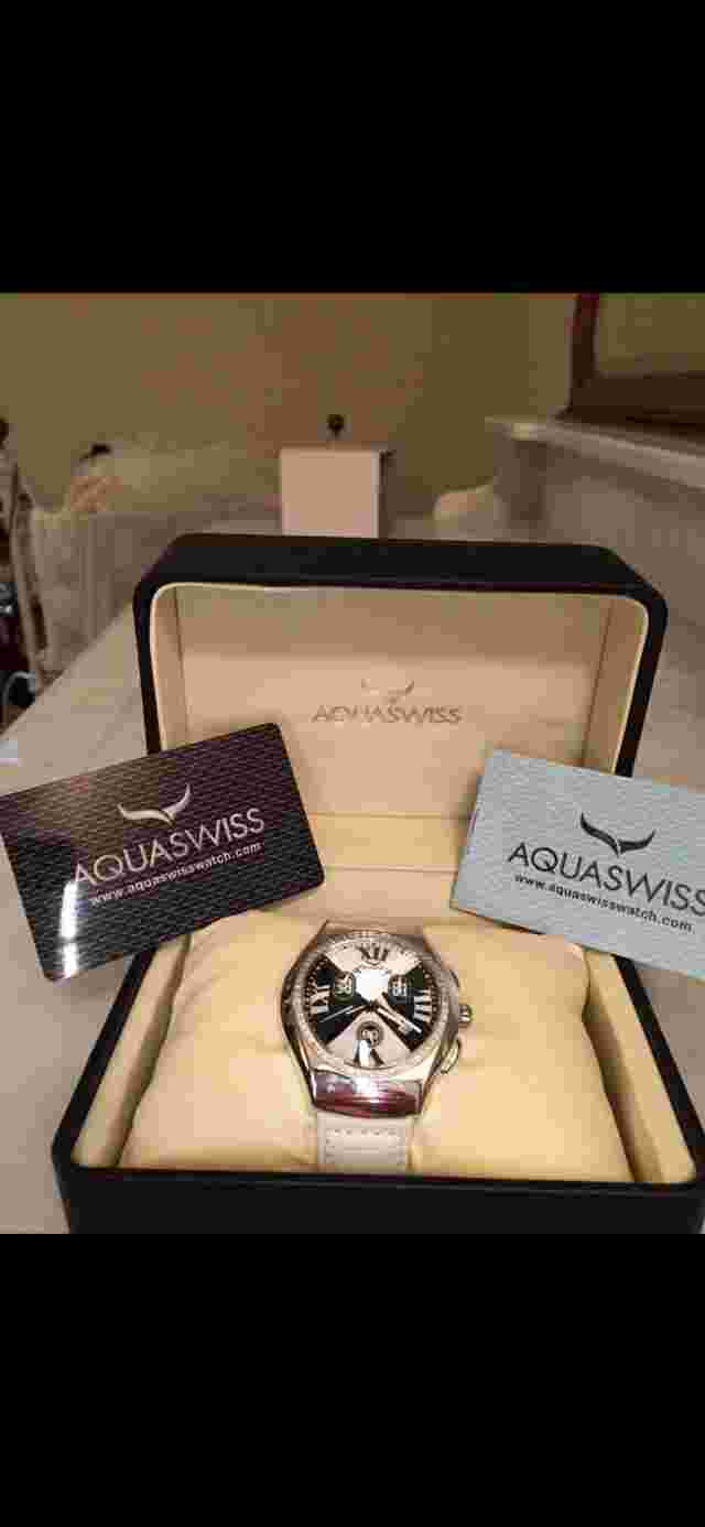 Rare NIB Aquaswiss Crystal Dome Watch