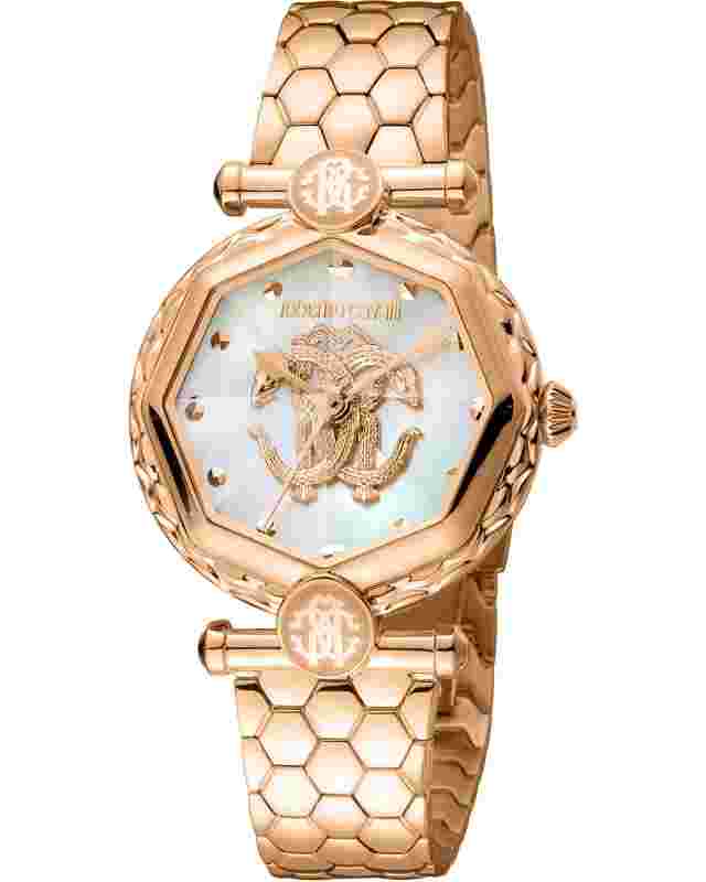 Roberto Cavalli By Franck Muller Roberto Cavalli Octagonal Watch Women Yellow