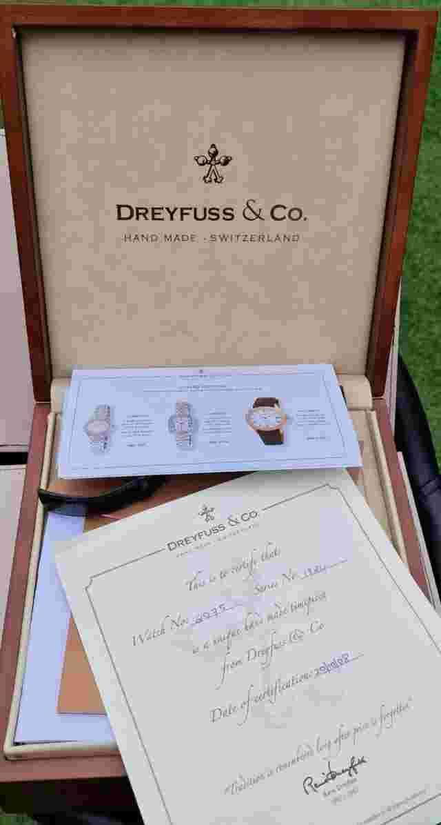 Dreyfuss & Co gents quartz watch series 1924, year 2008 boxed and working.