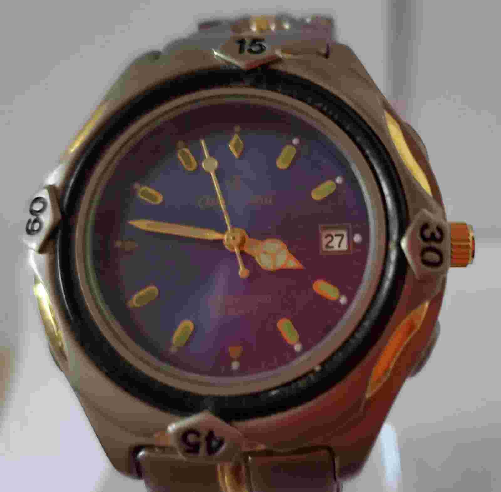 Mens Oskar Emil Series 3000 Watch With Blue Dial And Date Indicator