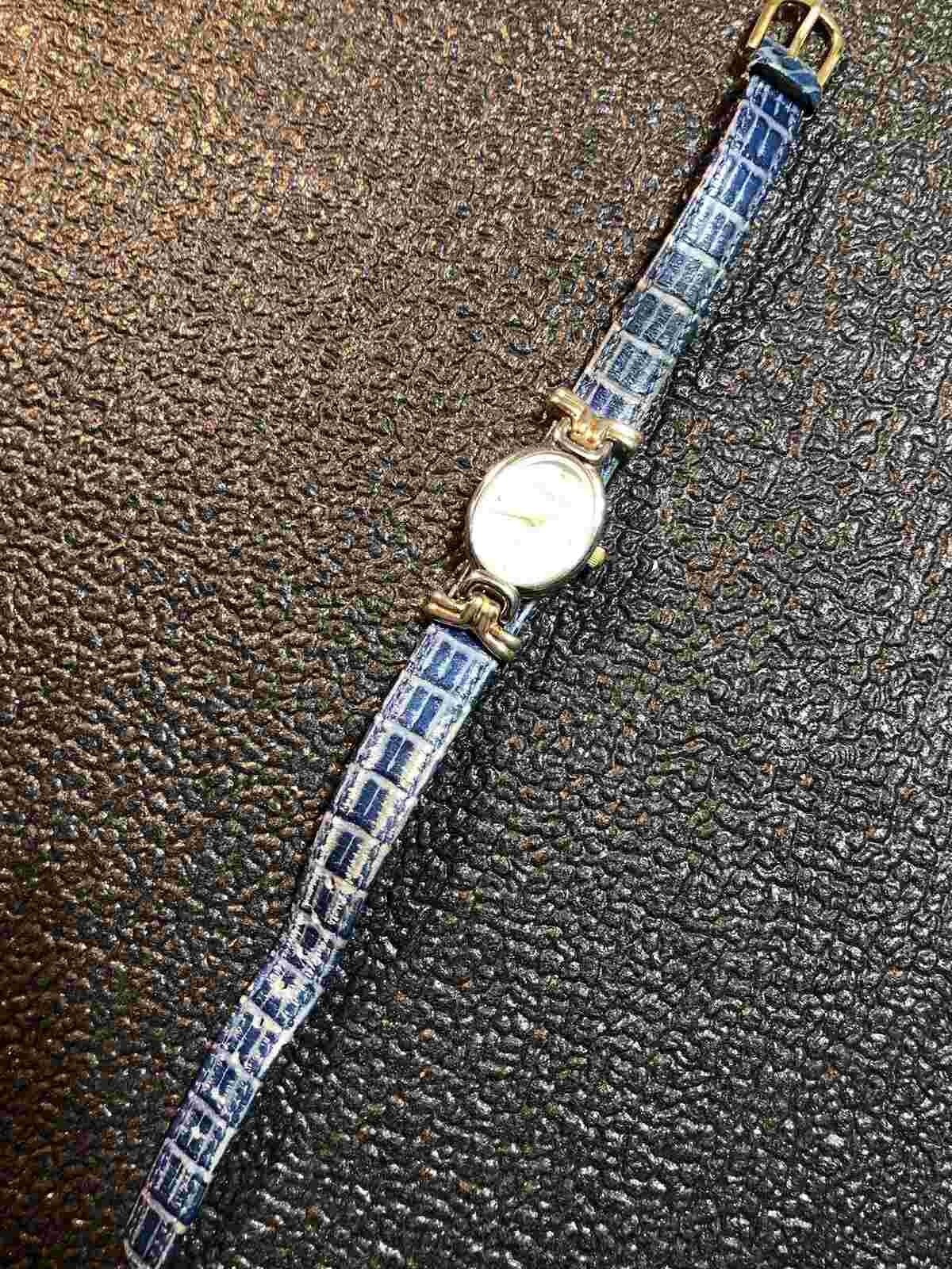 Vintage PEUGEOT Oval Women’s Silver/Gold Tone Dress Watch FOR PARTS OR REPAIR