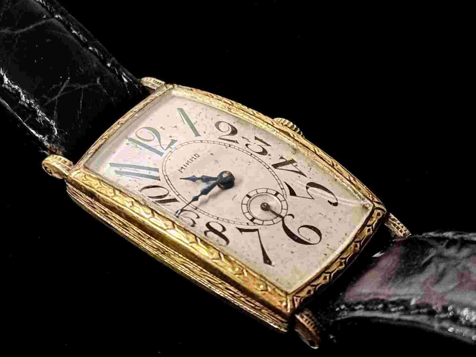 Vintage Mimo Tank Watch Art Deco 21mm Modern Runs