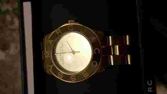Marc Jacobs Gold Watch Large Dial in Case Watch Watch Chic