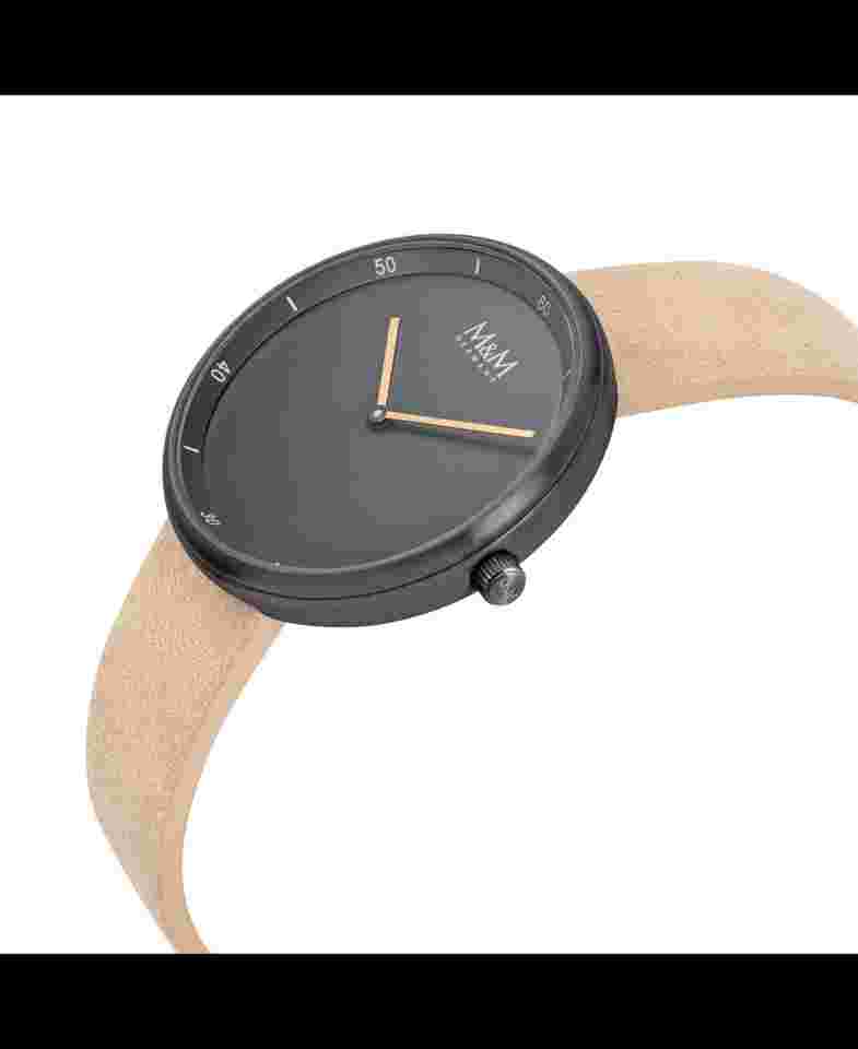 M&M Women Quartz Casual Watch Classic Dress Black Dial Waterproof Round Fashion