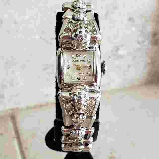 LUCERNE Ladies Wristwatch Fancy Bracelet 17 Jewels Vintage Swiss Made Watch