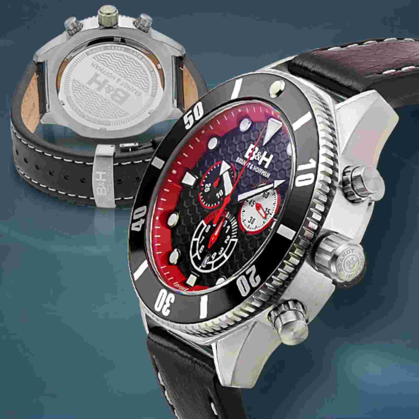 Brandt & Hoffman 14060 Mens Swiss Chronograph Dunbar Collection Large Watch
