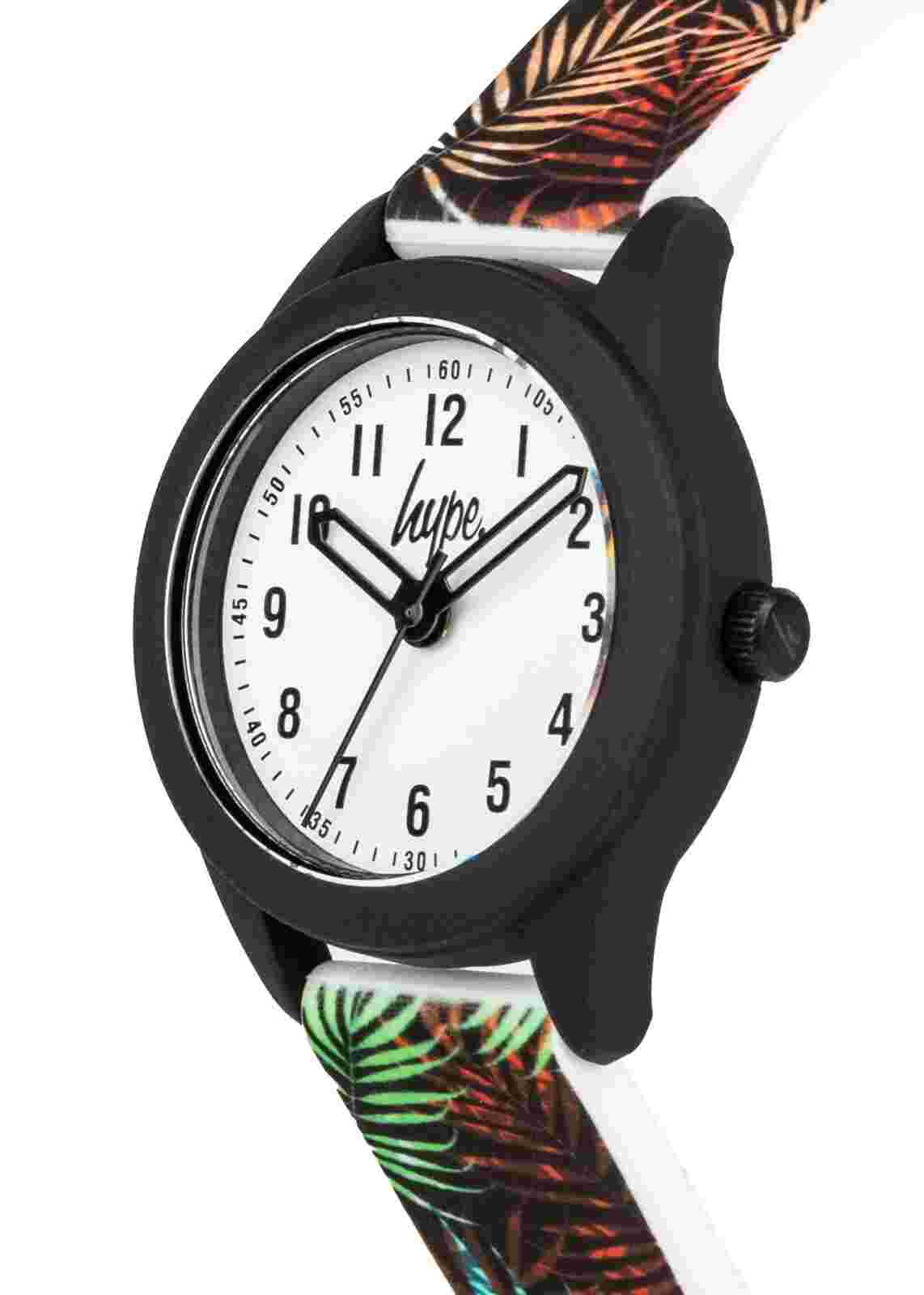 Hype Kids Watch White Dial & Multicoloured Silicone Strap Watch HYK020BN