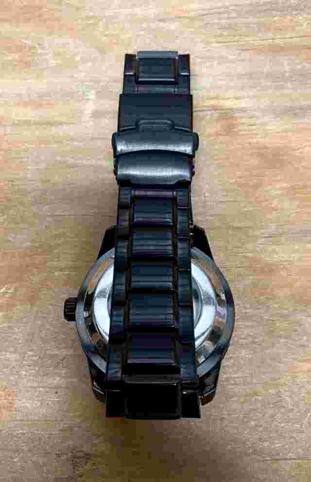 SEWOR Mechanical Movement Skeleton Watch - Black w Gold Trim Rope - ReallyNice!