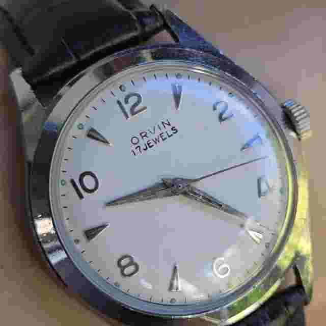 Vintage ORVIN men's manual wind watch Lorsa P72 17Jewels France 1960s