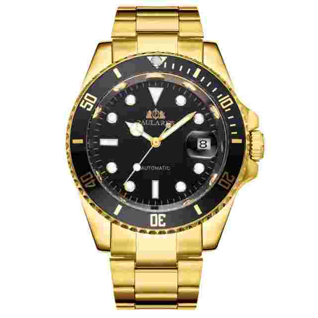 Paulareis Automatic Diver Watch Luxury Men's Stainless Steel Waterproof Luminous