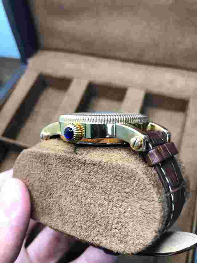 Constantin Weisz 08M003CW Lunar Rose Gold Face Leather Band Classic