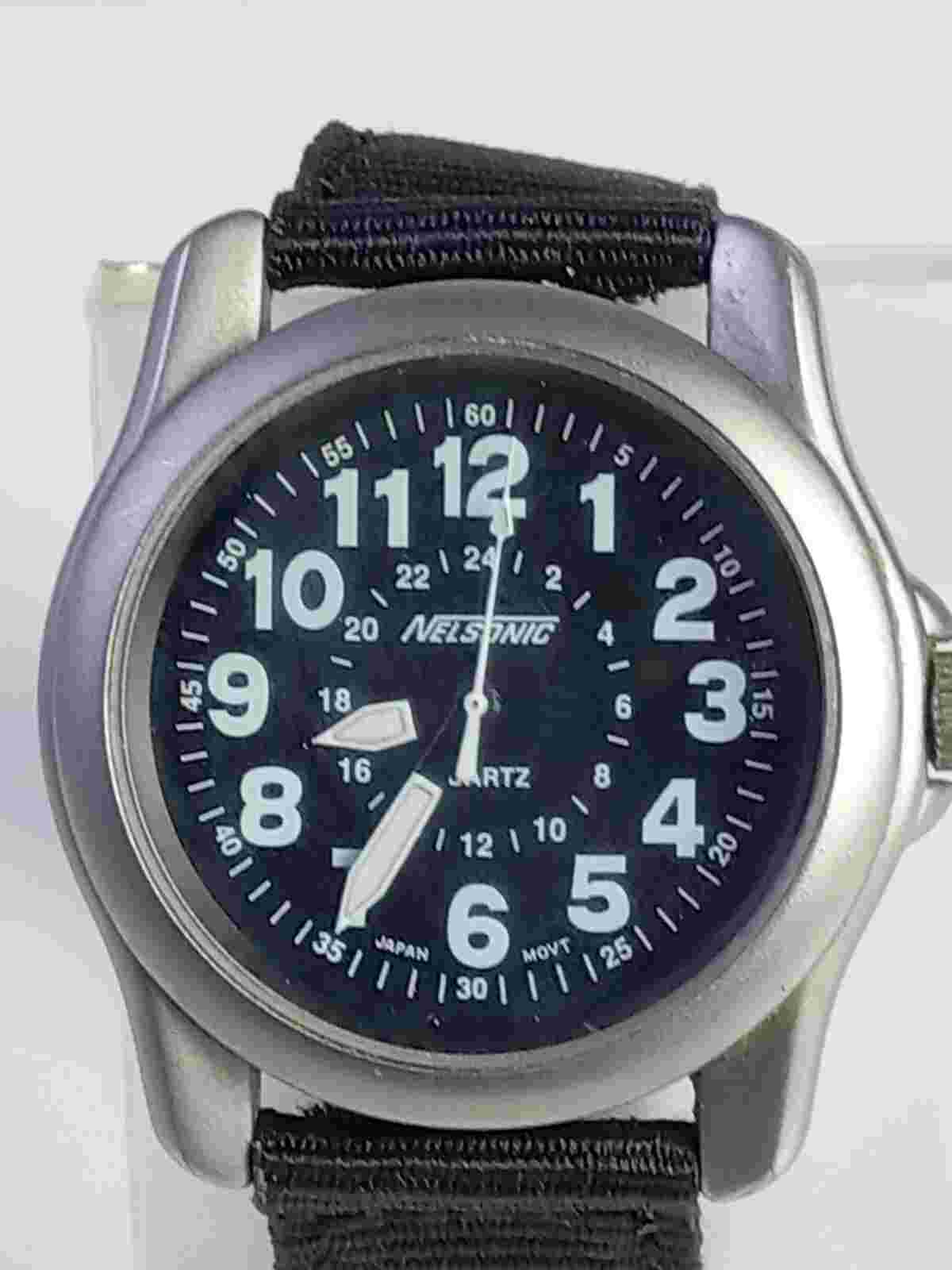 Vintage Nelsonic AX2001 Black Dial Quartz Watch