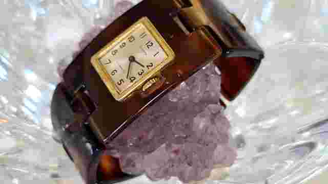 Lausanne Swiss Made Manual Wind Vintage Watch Gold Tone Brown