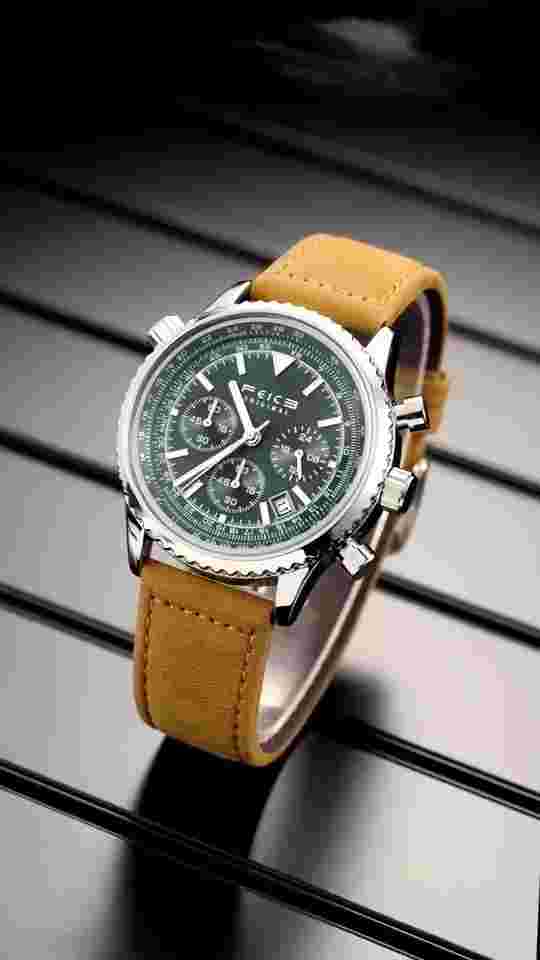 Men's Chronograph Watches Quartz Movement Stainless Steel/Leather Strap Luminous