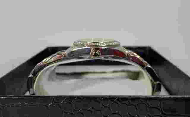 Miyota Women's Watch Diamonds Gold Bezel Fully Iced Out Rhinestones New Battery
