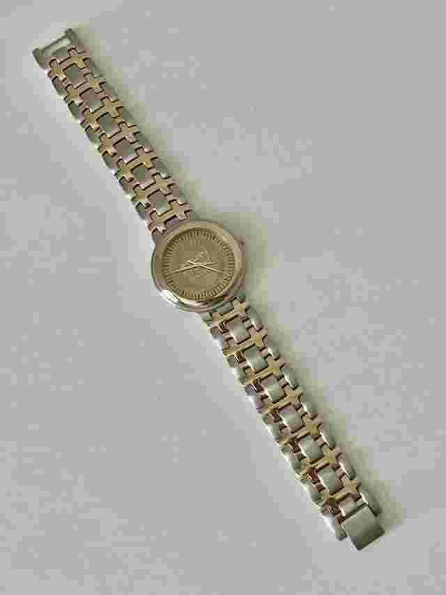 HILTI x Selco Geneve Wrist Watch Stainless Steel Gold Tone Mens Presidents Club