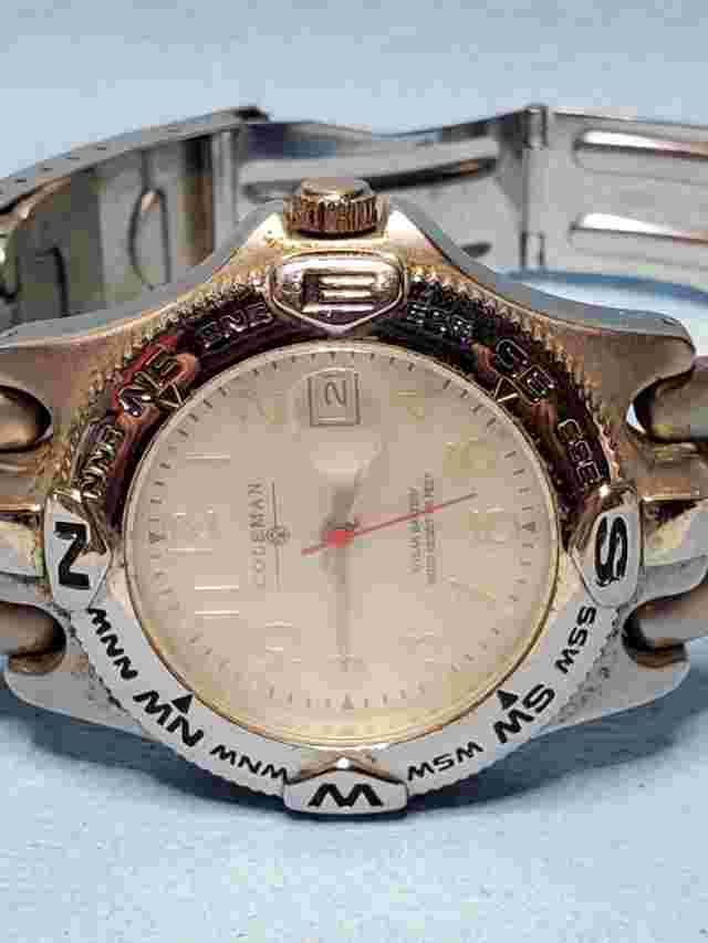 Coleman men's watch. Calendar on watch face. PARTS OR REPAIR