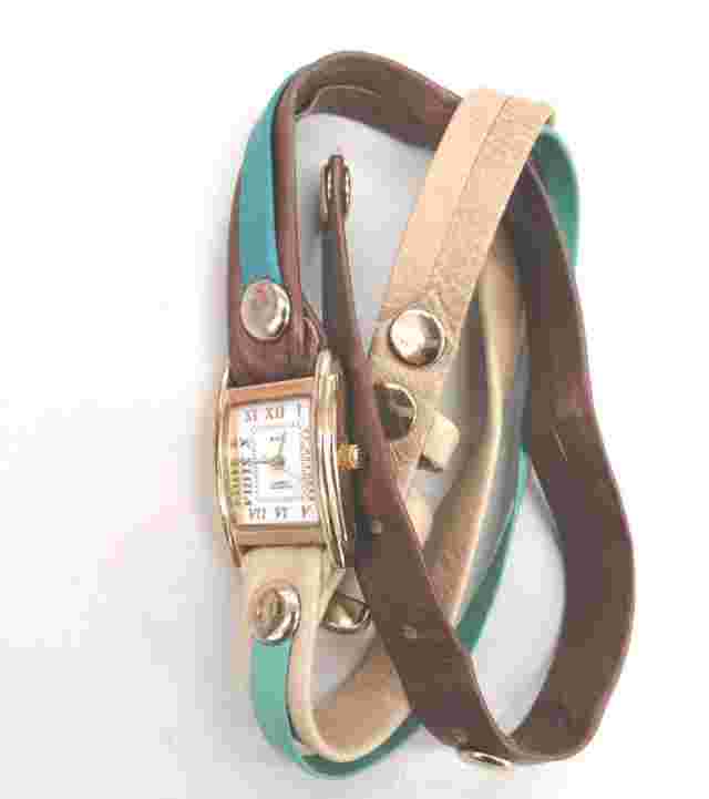 La Mer Green Brown Bracelet Watch EvL84