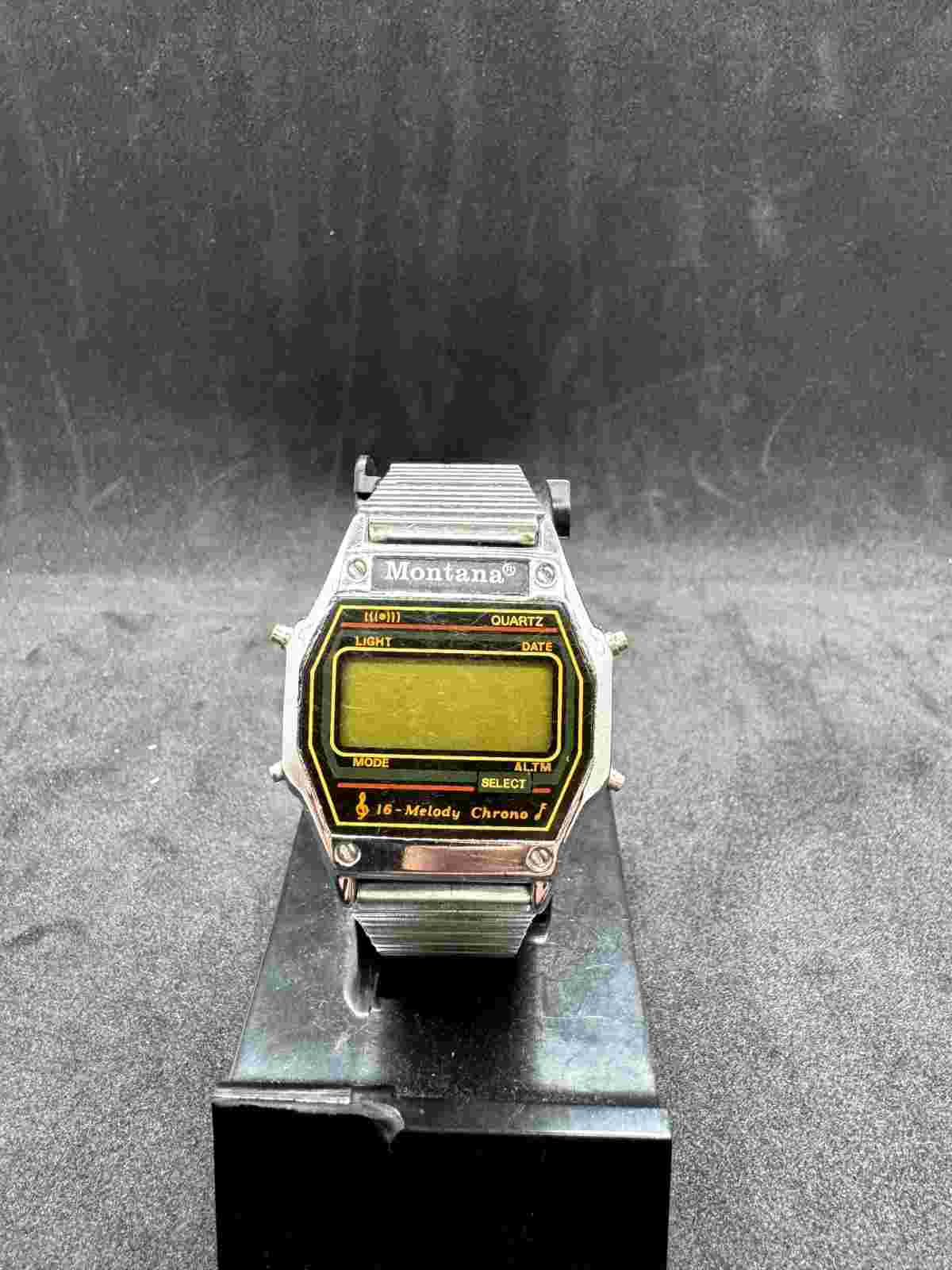 RARE Original 100% Vintage Watch Montana melodies Men's LCD1980s