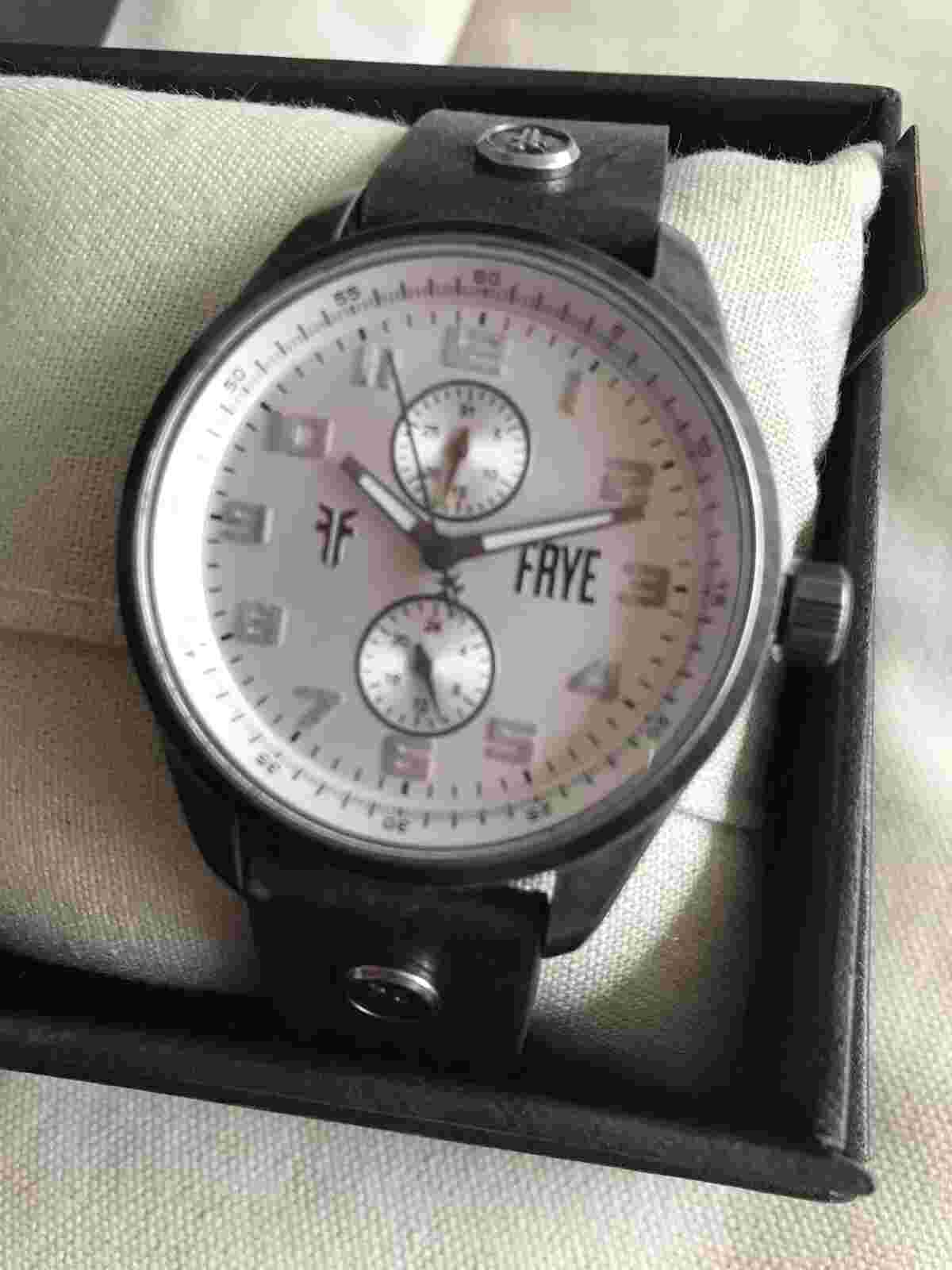 Superb Frye Watch. Unworn In Box. Leather Strap.