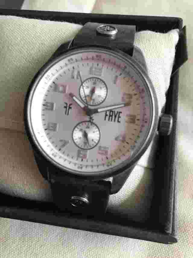 Superb Frye Watch. Unworn In Box. Leather Strap.
