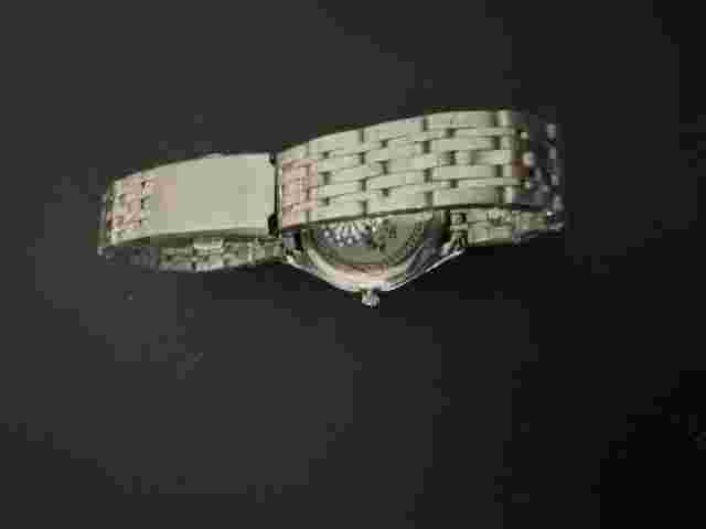 Womans Longbo Black Dial Date Indicator NEW in Plastic Stainless Steel Watch