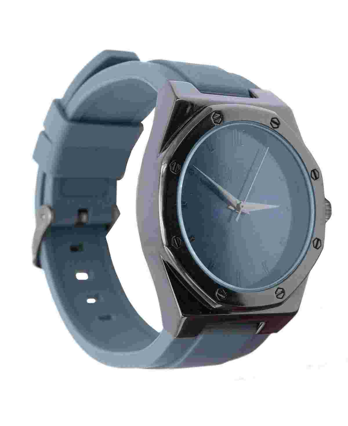 American Exchange Men's Analog Watch And 4 Piece Bracelet Set, Navy Sunray/Grey