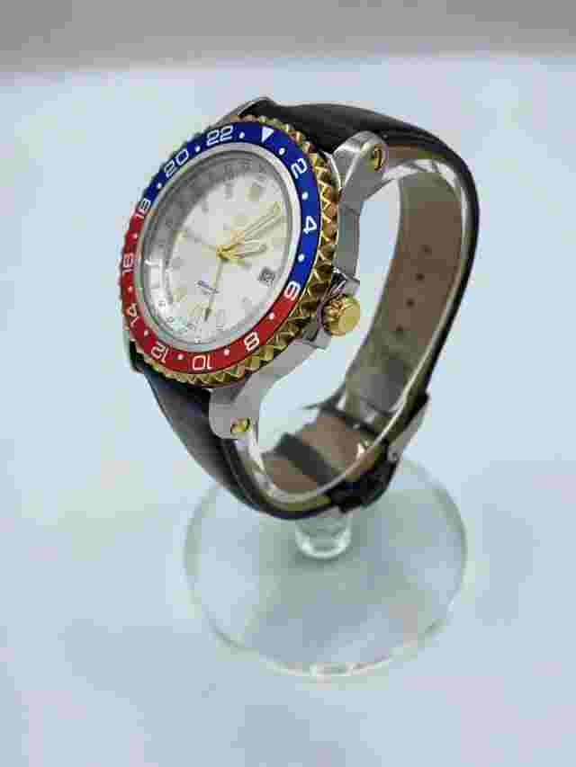 BREIL Quartz Analog White Leather Excellent JAPAN