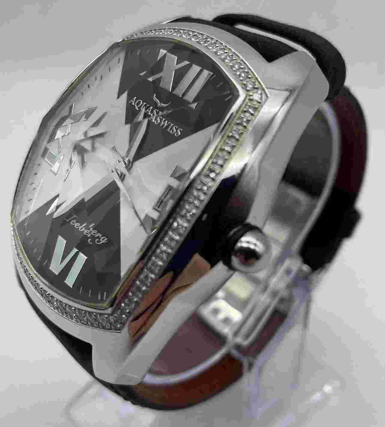 Aqua Swiss Iceberg Watch, Diamond 18053, Swiss Movement, New Band