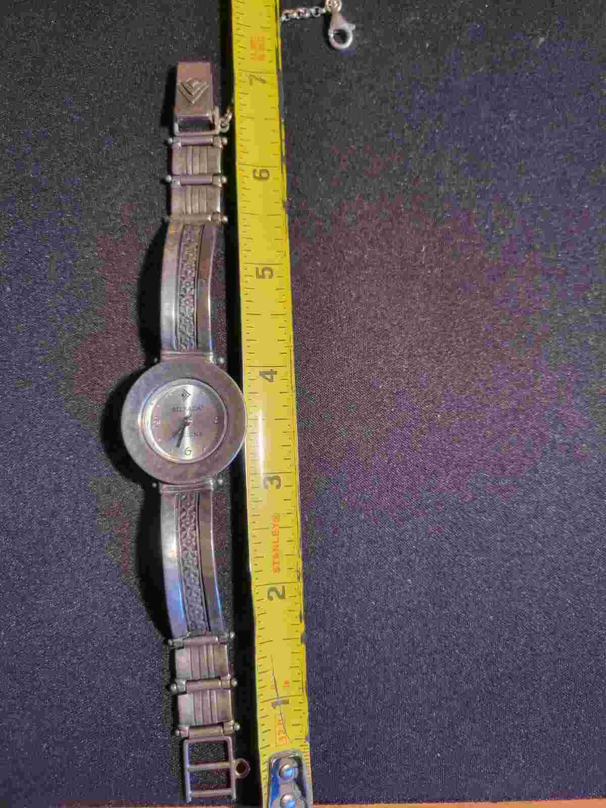 Silpada Sterling Silver Watch T1749 with Safety Chain 7"