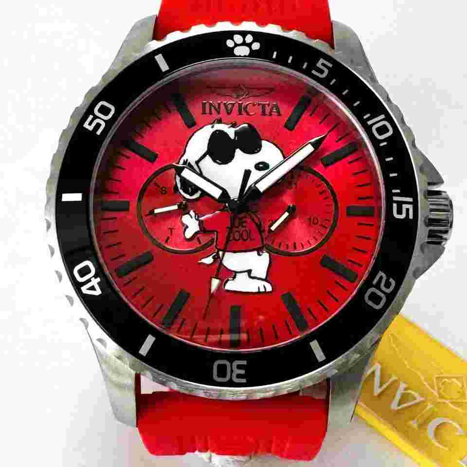 Invicta/Watch/Snoopy/Calendar/Men/Women/Red