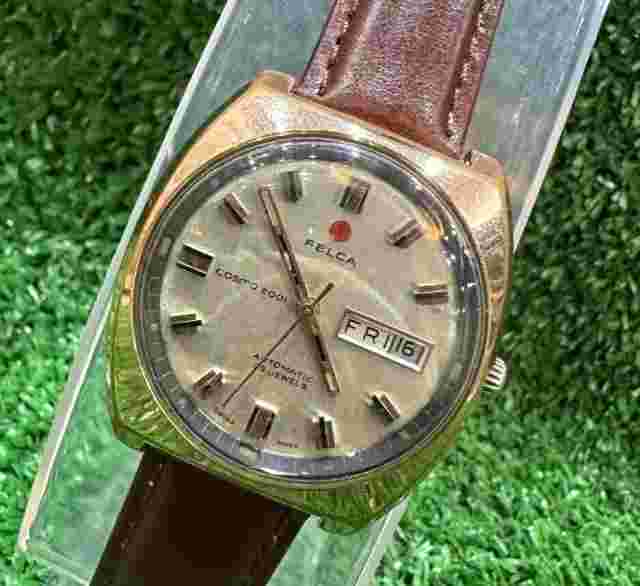 1980's Vintage Felca Cosmo 2001 Automatic Watch 25 Jewels Day/date Men's 38mm