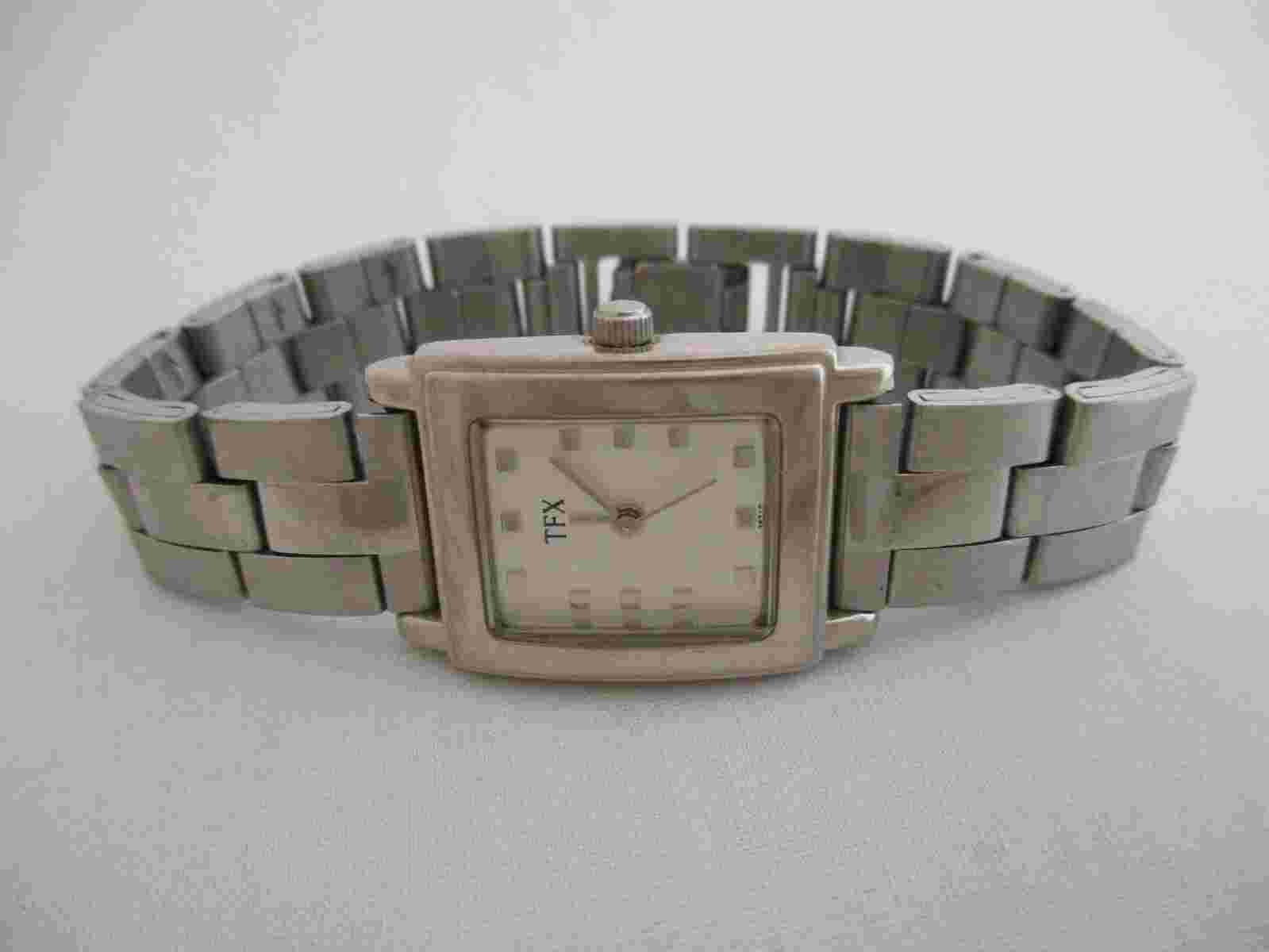 TFX by Bulova Ladies Bracelet Band Silver Toned Analog Watch Water Resistant