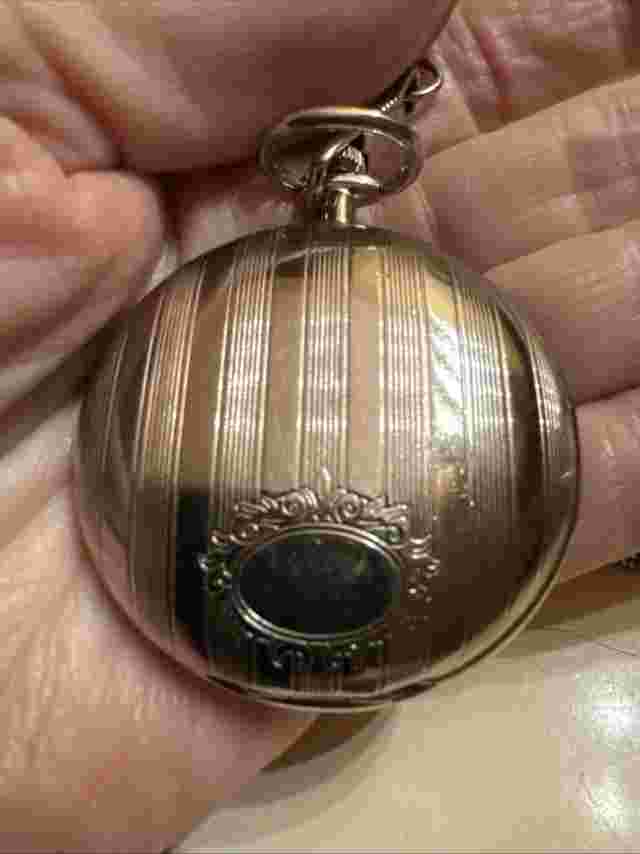 Vintage Speidel Quartz Pocket Watch with Matching 14” Chain