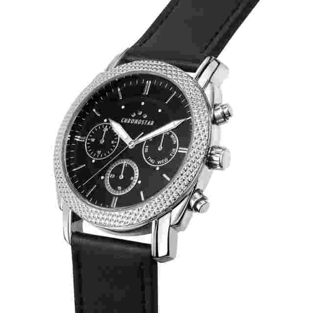 Watch CHRONOSTAR Man Woman Force Multi Function Black Leather R3751301003