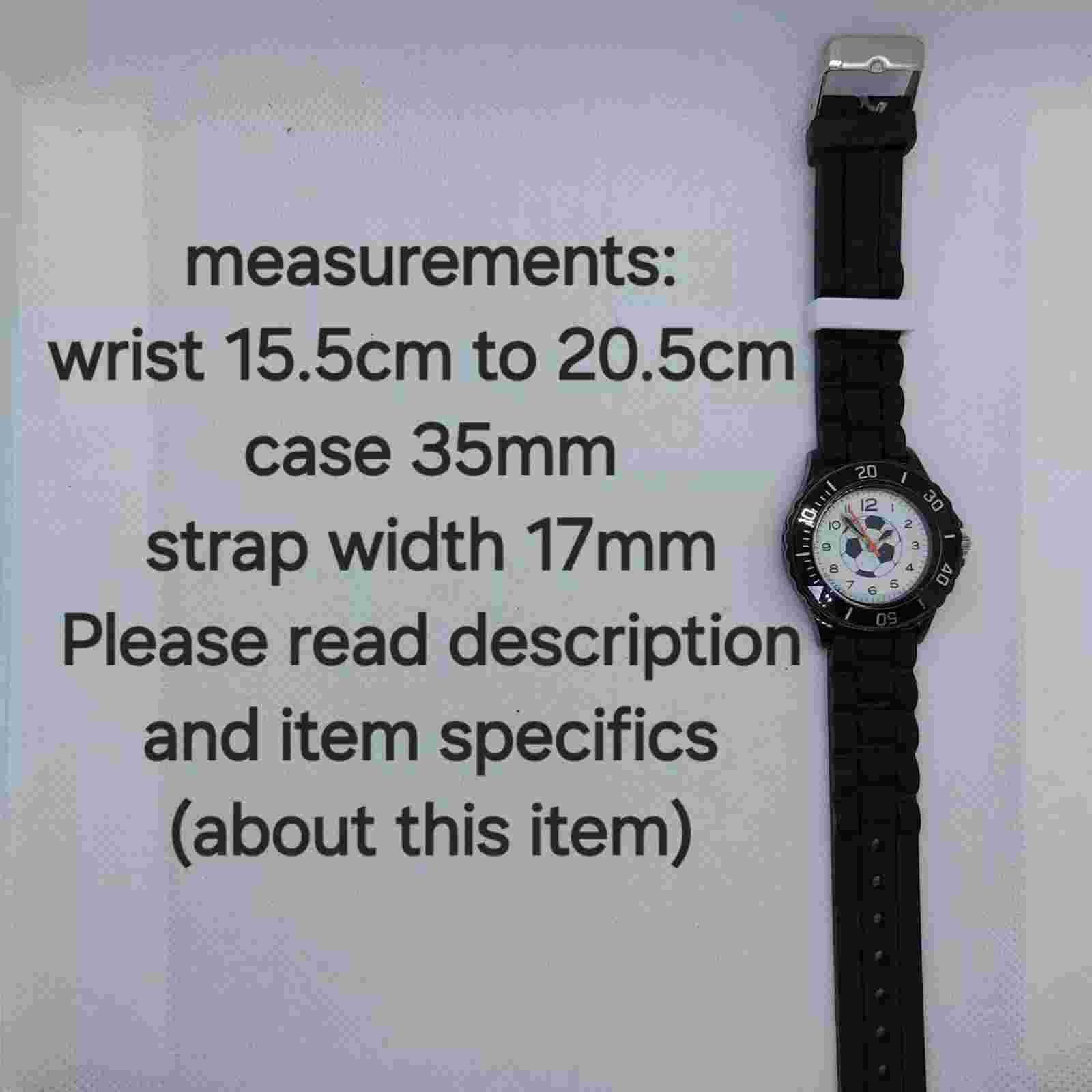 Tikkers Football Watch Black Silicone Strap Rotating Bezel Easy Read Working