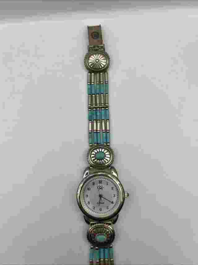 Carolyn Pollack Carlisle Legend Of Sky Watch Sterling Silver 925 Turquoise Q. T.