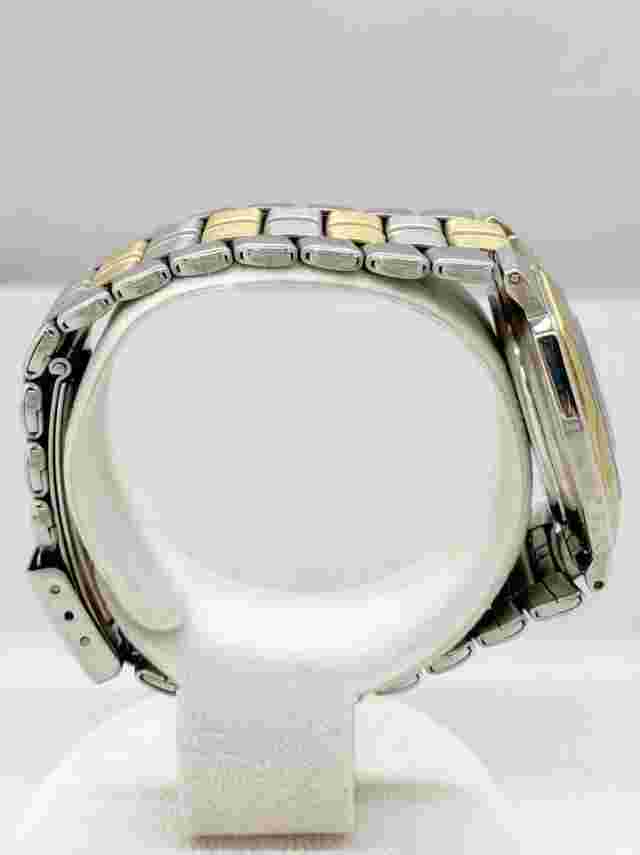 LOBOR 7909-1 Quartz Ladies Analogue Wristwatch Silver Gold Case Size 33mm Used