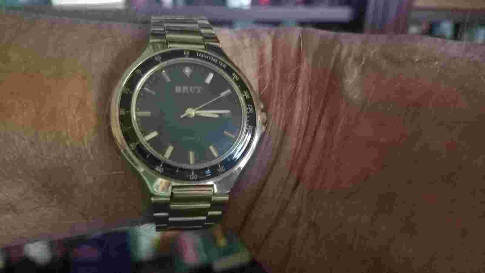 Brut Extra Quartz Men's Watch. #LBX083B. WITH NEW Battery.